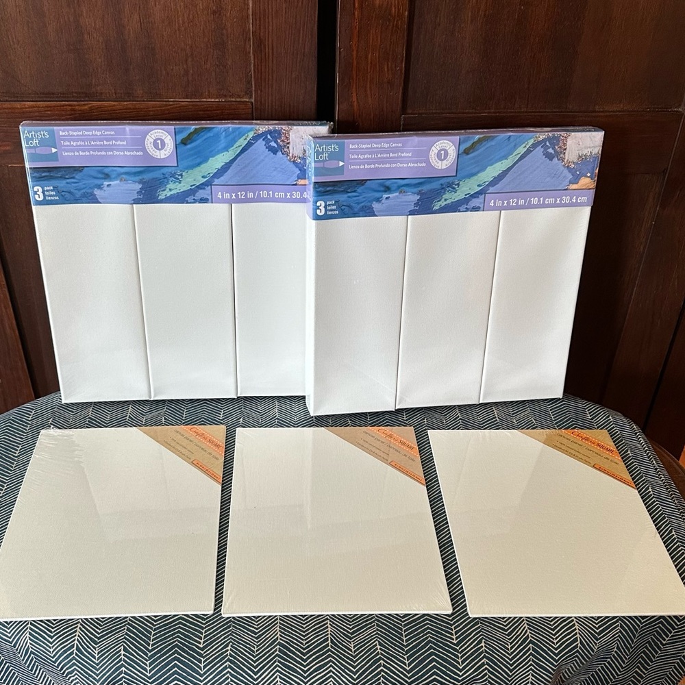 6 Rectangular Canvas : 3 canvas panels 🤎